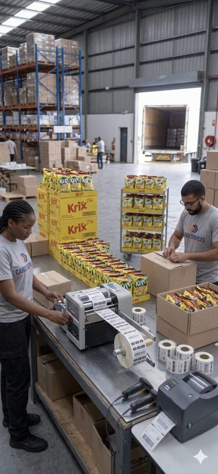 Equipe da Cargo Services realizando entrega urbana com van de distribuição.